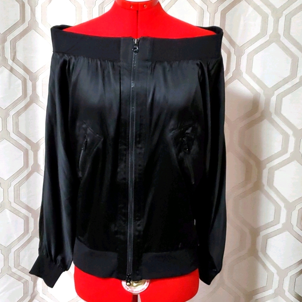 Silk light jacket or off the shoulder top